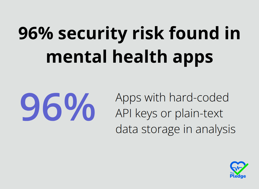 Share of analyzed apps with hard-coded API keys or plain-text storage